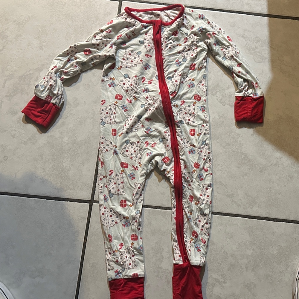 Caden Lane Red and White Kids One Piece